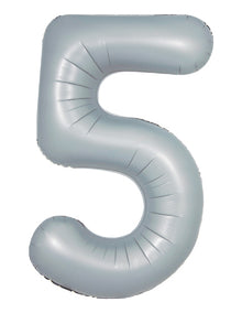 DecoNumber 5 Gray Balloon