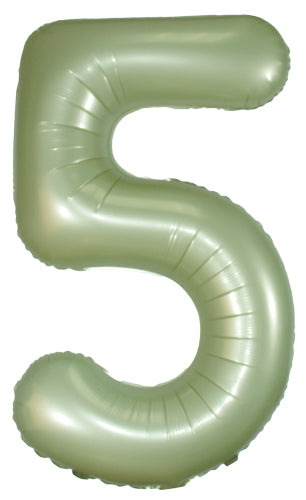 DecoNumber 5 Olive Green Balloon