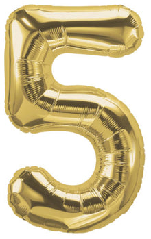 DecoNumber 5 Gold Balloon