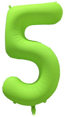 DecoNumber 5 Neon Green Balloon