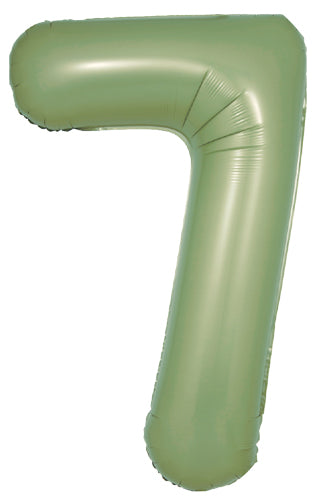 DecoNumber 7 Olive Green Balloon