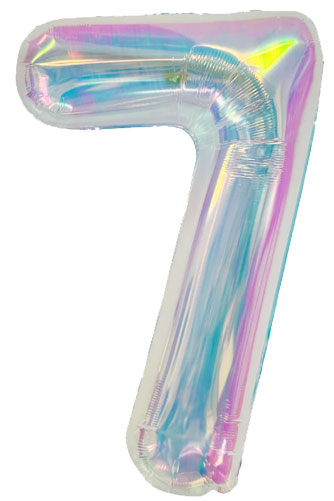DecoNumber 7 Iridescent Balloon
