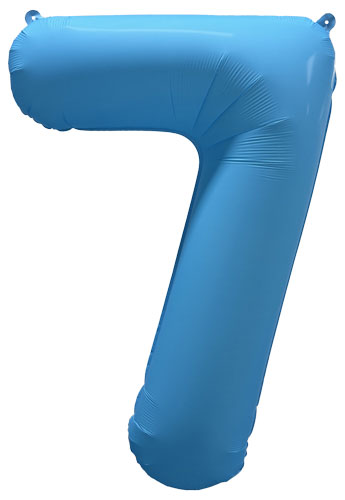 DecoNumber 7 Neon Blue Balloon