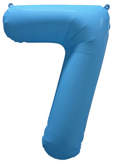 DecoNumber 7 Neon Blue Balloon