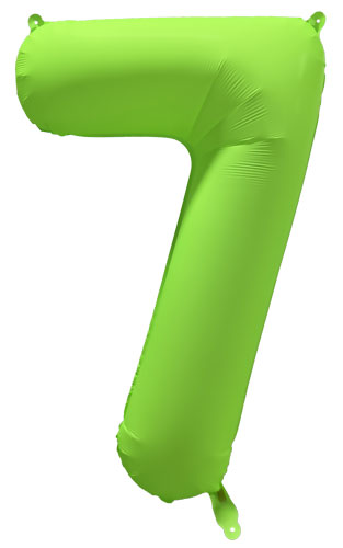 DecoNumber 7 Neon Green Balloon