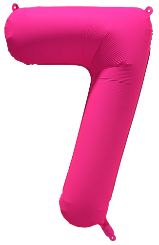 DecoNumber 7 Neon Pink Balloon