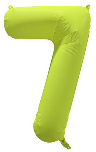 DecoNumber 7 Neon Yellow Balloon