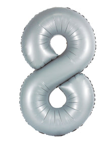 DecoNumber 8 Gray Balloon