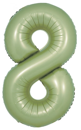 DecoNumber 8 Olive Green Balloon