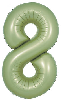DecoNumber 8 Olive Green Balloon