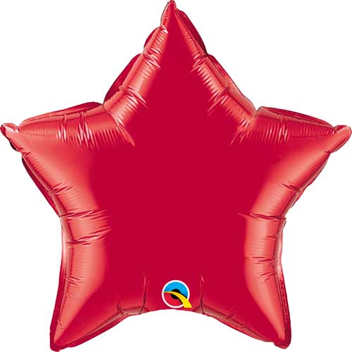 Ruby Red Star Foil Balloons