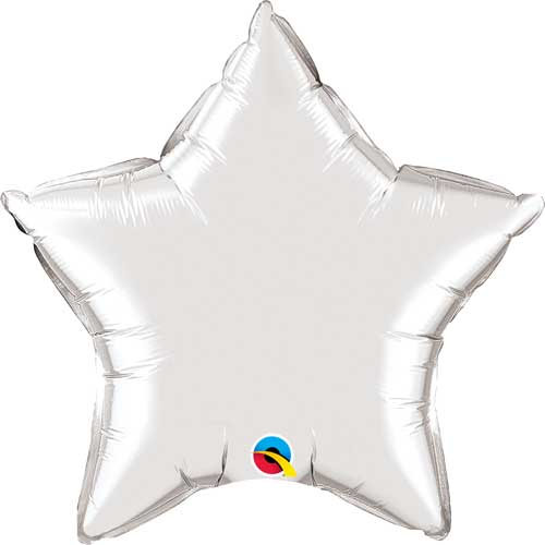 Silver Star Foil Balloons