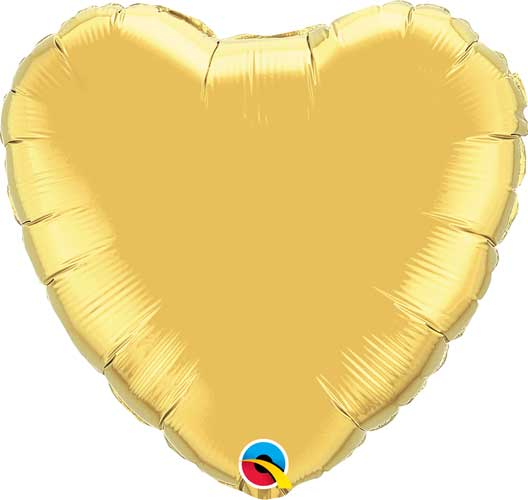 Metallic Gold Heart Foil Balloons