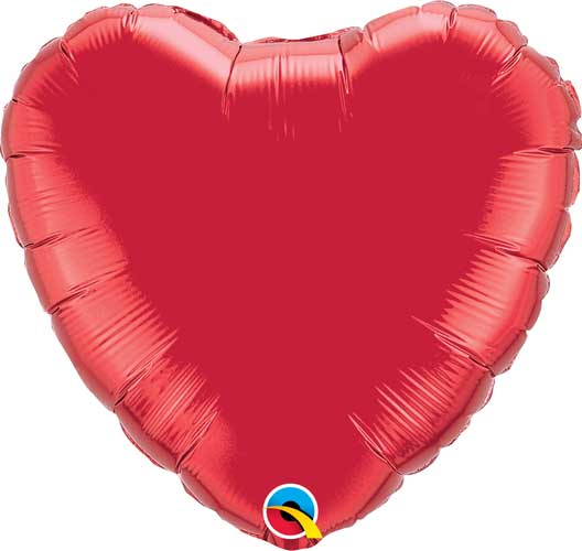 Ruby Red Heart Foil Balloons