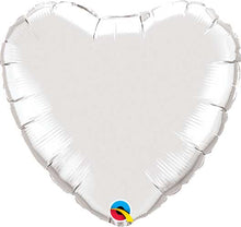 Metallic Silver Heart Foil Balloons