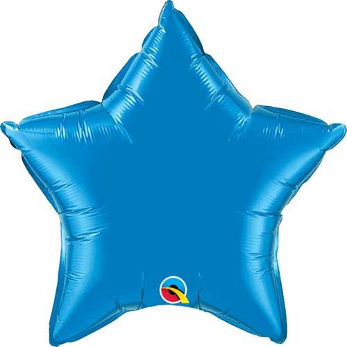 Sapphire Blue Star Foil Balloons