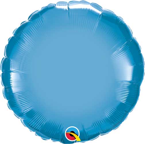 18 inch Chrome Blue Foil Balloons