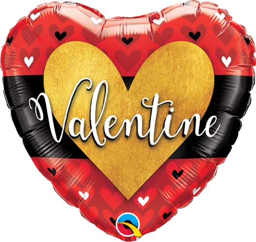 Valentine Burnished Heart Foil Balloons