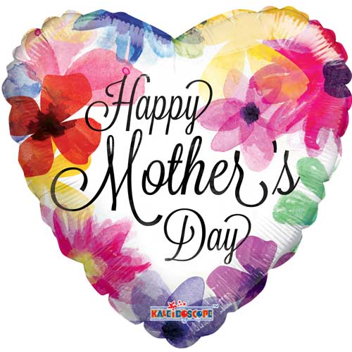 Mother's Day Painted Flower Foil Balloons