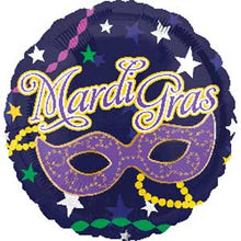 Mardi Gras Mask Foil Balloons