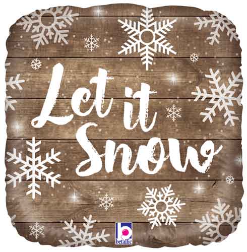 Christmas Let It Snow Foil Balloons