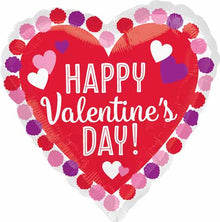 Valentine Pom Poms Foil Balloons