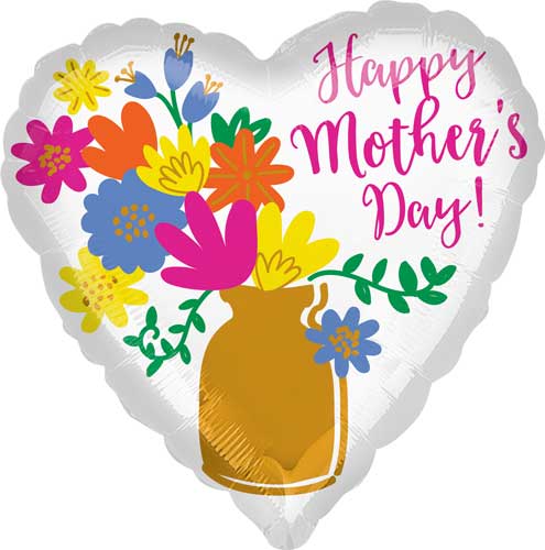 Mother's Day Gold Vase Jumbo Foil Balloon