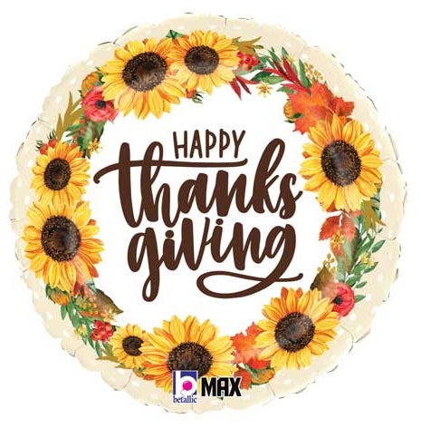 Thanksgiving Watercolor Foil Balloons