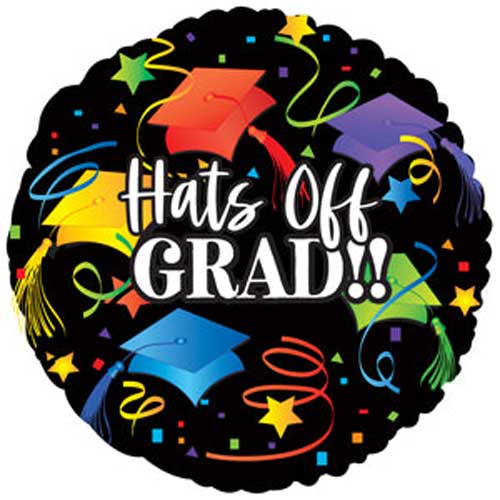 Hats Off Grad Foil Balloons