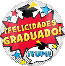 Felicidades Graduado Dots Foil Balloons