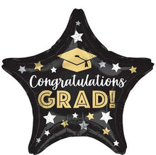 Grad Congrats Stars Foil Balloons