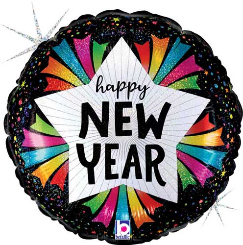 New Year Star Foil Balloons