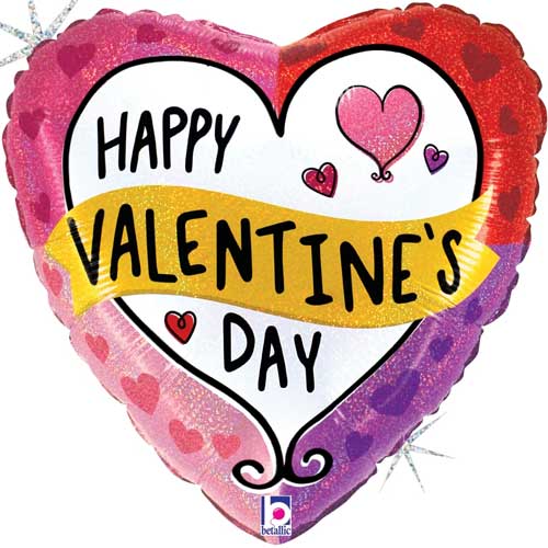 Valentine Color Block Foil Balloons