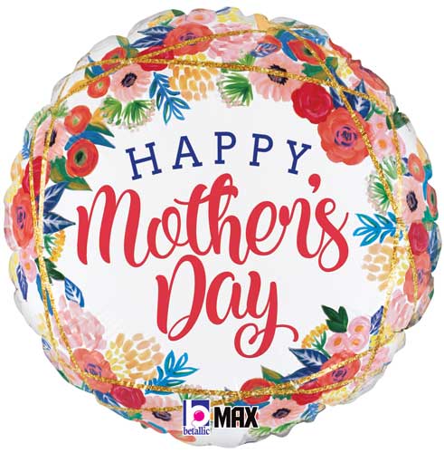 Mother's Day Floral Geo Foil Balloons