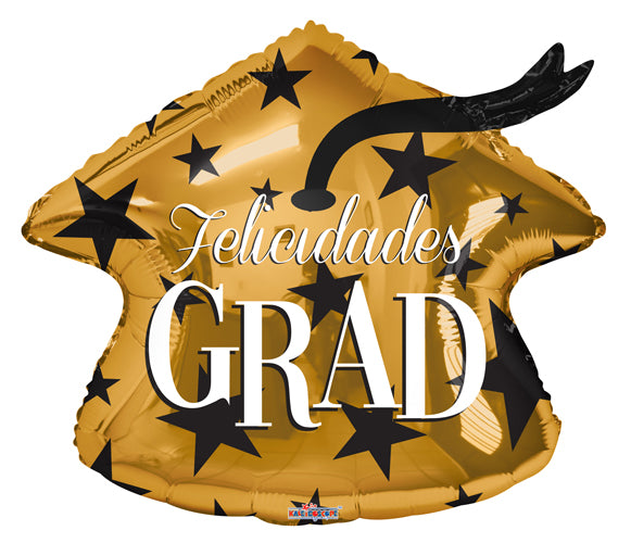 Felicidades Grad Cap Foil Balloons