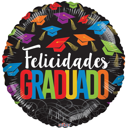 Felicidades Grad Birretes Foil Balloons