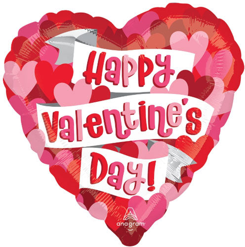 Playful Valentine Hearts Foil Balloons