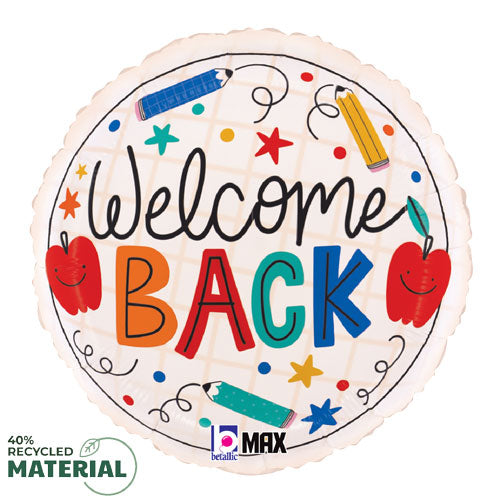 Welcome Back Doodles Foil  Balloons