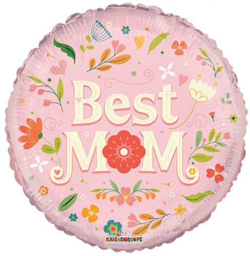 Best Mom Flowers Foil Balloons