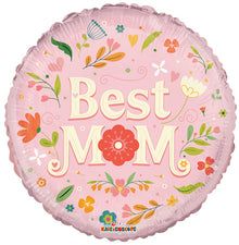 Best Mom Flowers Foil Balloons
