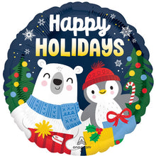 Frosted Friends Happy Holidays Foil Balloons