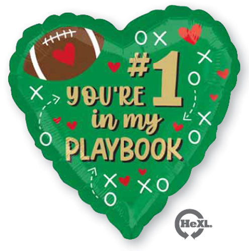 Red Zone Valentine's Day Football Romance Foil Balloons