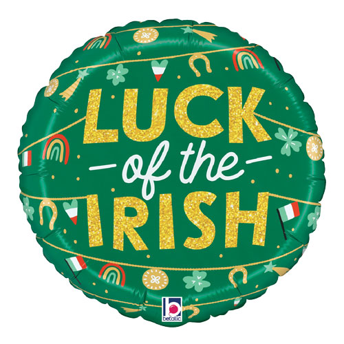 Luck of the Irish St. Patrick's Day Foil Balloons