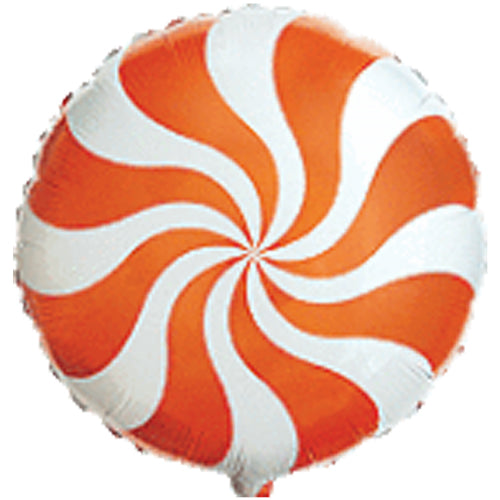 Orange Candy Swirl Foil Balloons