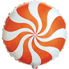 Orange Candy Swirl Foil Balloons