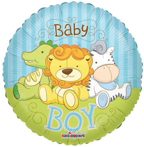 Baby Boy Jungle Animals Foil Balloons