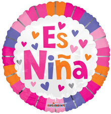 Es Una Nina Hearts Foil Balloons