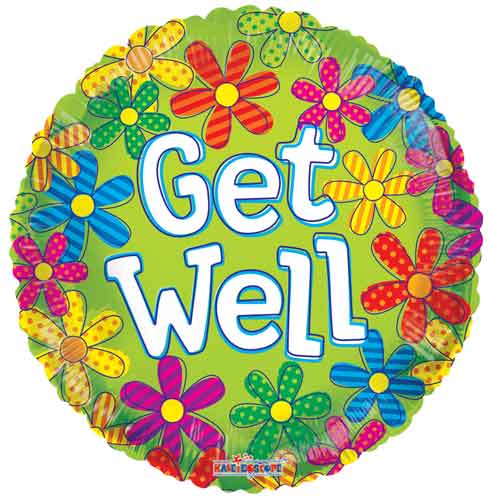 Get Well Flowers Foil Balloons