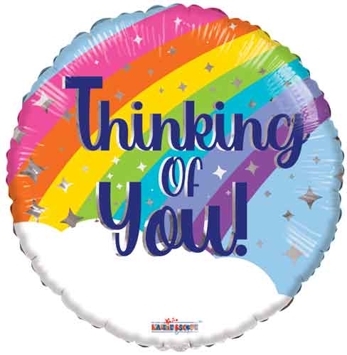 Thinking of You Rainbow Foil Balloons