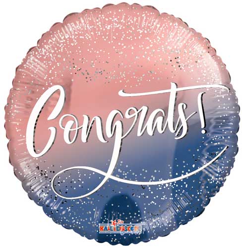 Congrats Girl Confetti Foil Balloons